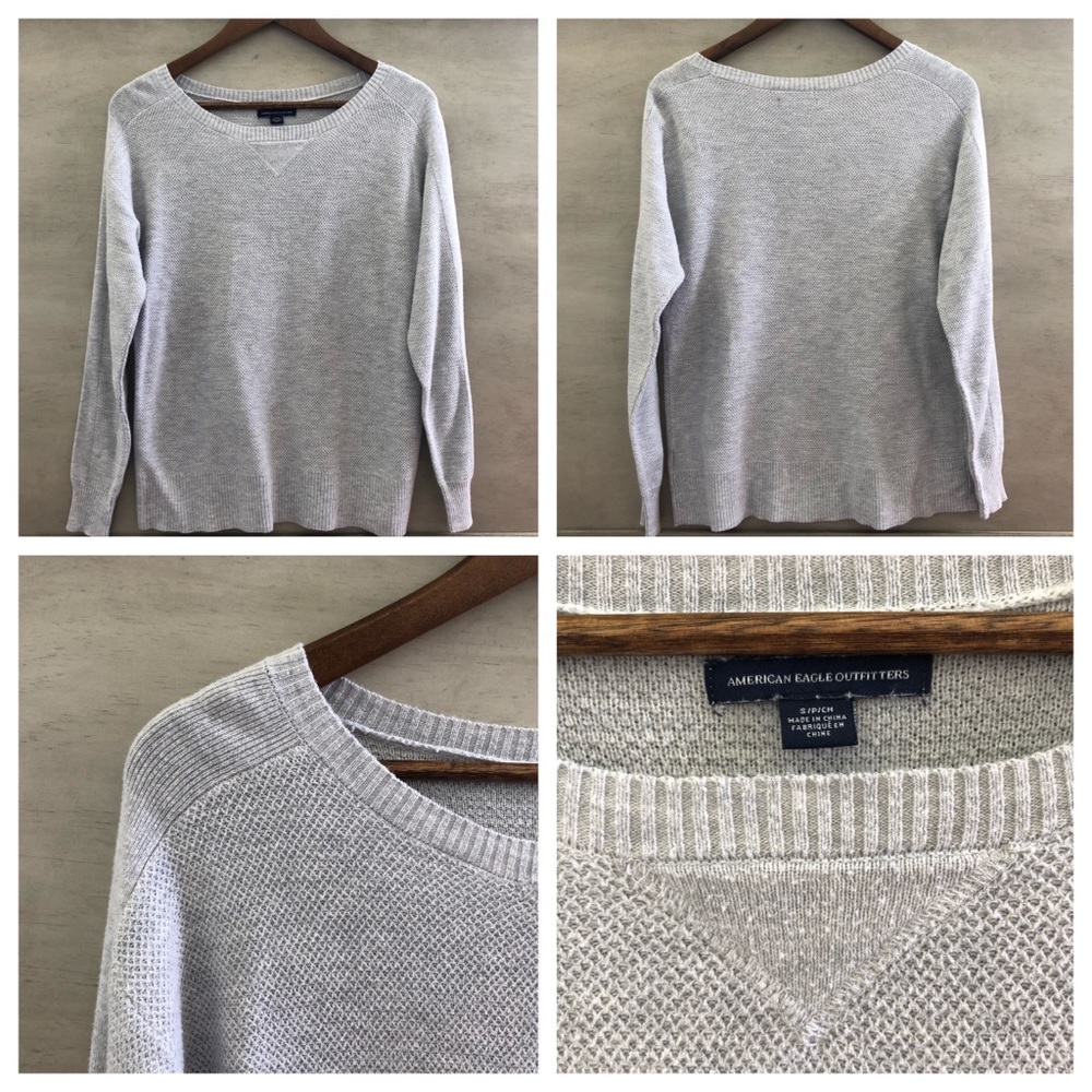 American Eagle Gray pullover sweater size s